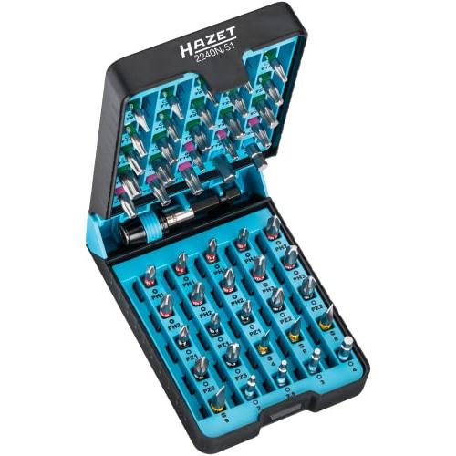 HAZET(ハゼット) ドライバービット 51ピースセット 出力 : ポジドライブ 六角 6.3 (1/4インチ) プラス 耐タンパー性トルクス | 