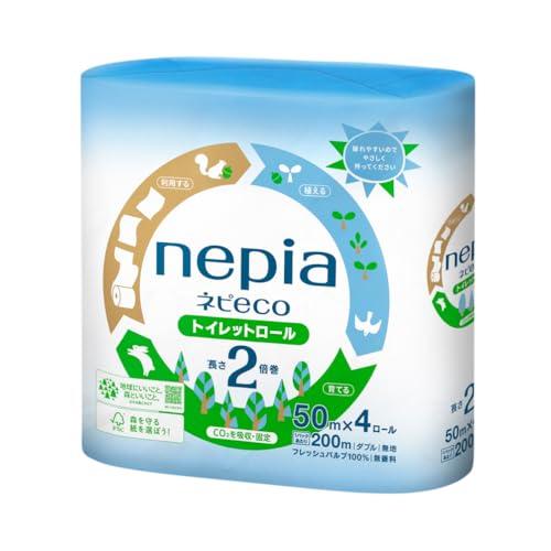 ネピア ネピeco トイレットロール 2倍巻50m(ダブル) 無香料 4ロール | 