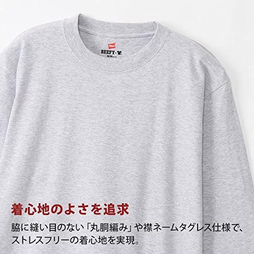 ヘインズ  ビーフィー ロングスリーブ Tシャツ ロンT 長袖 2枚組 BEEFY-T 綿100% 肉厚生地 無地 H5186-2 メンズ ヘ｜3c-online｜04