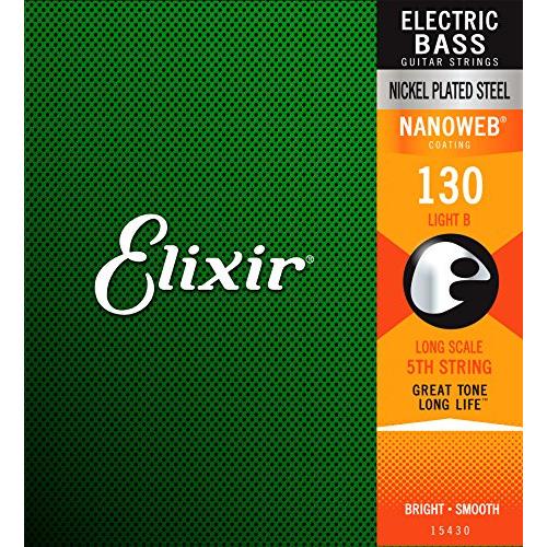 ELIXIR (エリクサー) Elixirベースバラ弦 NANOWEB ニッケル 5弦用 Long Scale .130 #15430 【国内正規