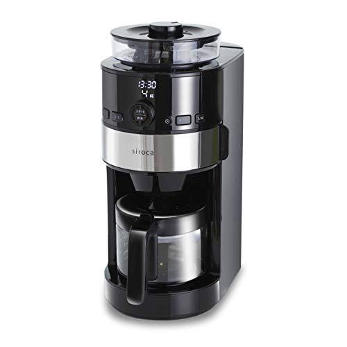 シロカ コーン式全自動コーヒーメーカー [ガラスサーバー/予約タイマー  