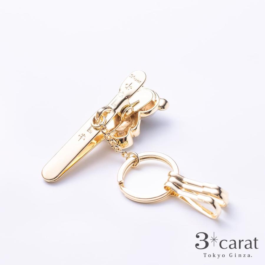 バッグキークリップ くまの贈り物 全2色 3carat 車 鍵 バッグ チャーム