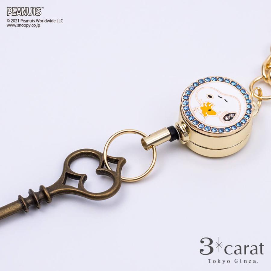 SNOOPY スヌーピー グッズ リールキーホルダー PEANUTS 月 秋