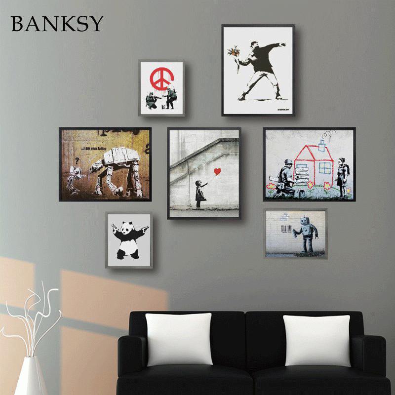 【bicosya/美工社】Banksy /バンクシー Robot　ロボット　《おしゃれ/御祝/絵/壁掛/ポスター／アート/芸術/美術/教材/ピクチャー/飾り/》｜3chome-market｜04