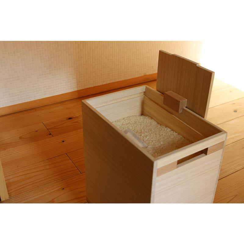 増田桐箱店】桐の米びつキャスター付10Kg kome-bitsu : 三丁目商店