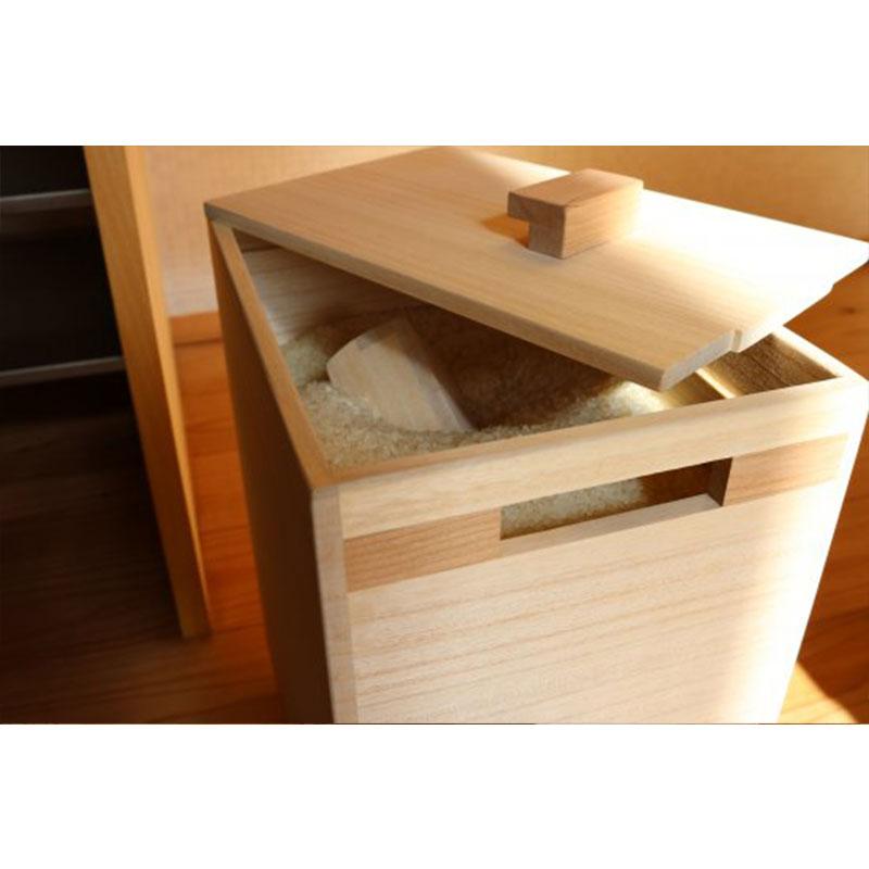 増田桐箱店】桐の米びつキャスター付10Kg kome-bitsu : 三丁目商店