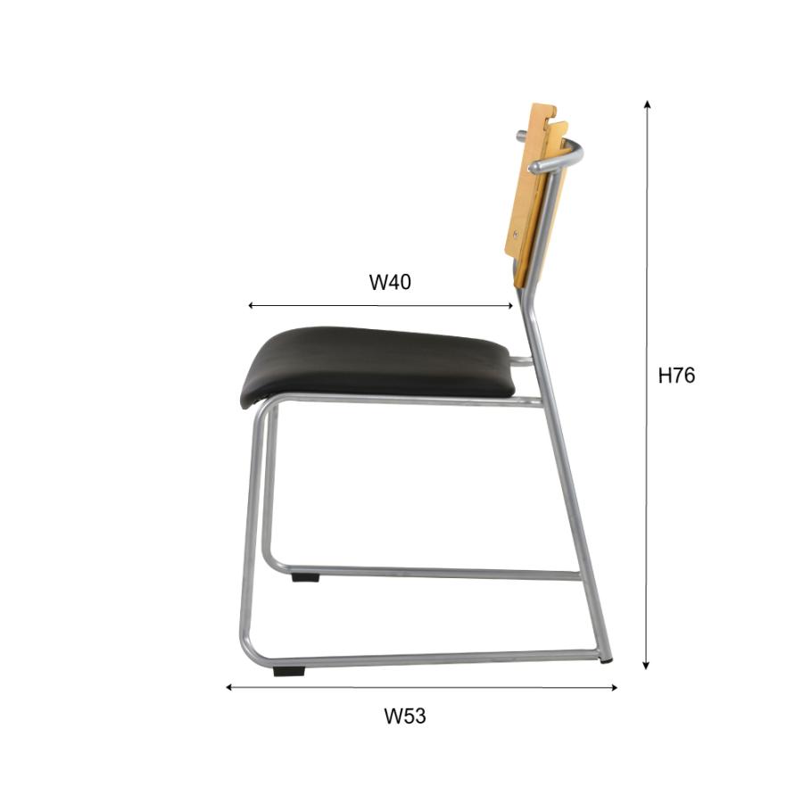 チェア 椅子 イス スチール ソフトレザー プライウッド スタッキング 積み重ね ダイニング 北欧 おしゃれ 食堂 会議室 取っ手 バッグ掛け |  | 08