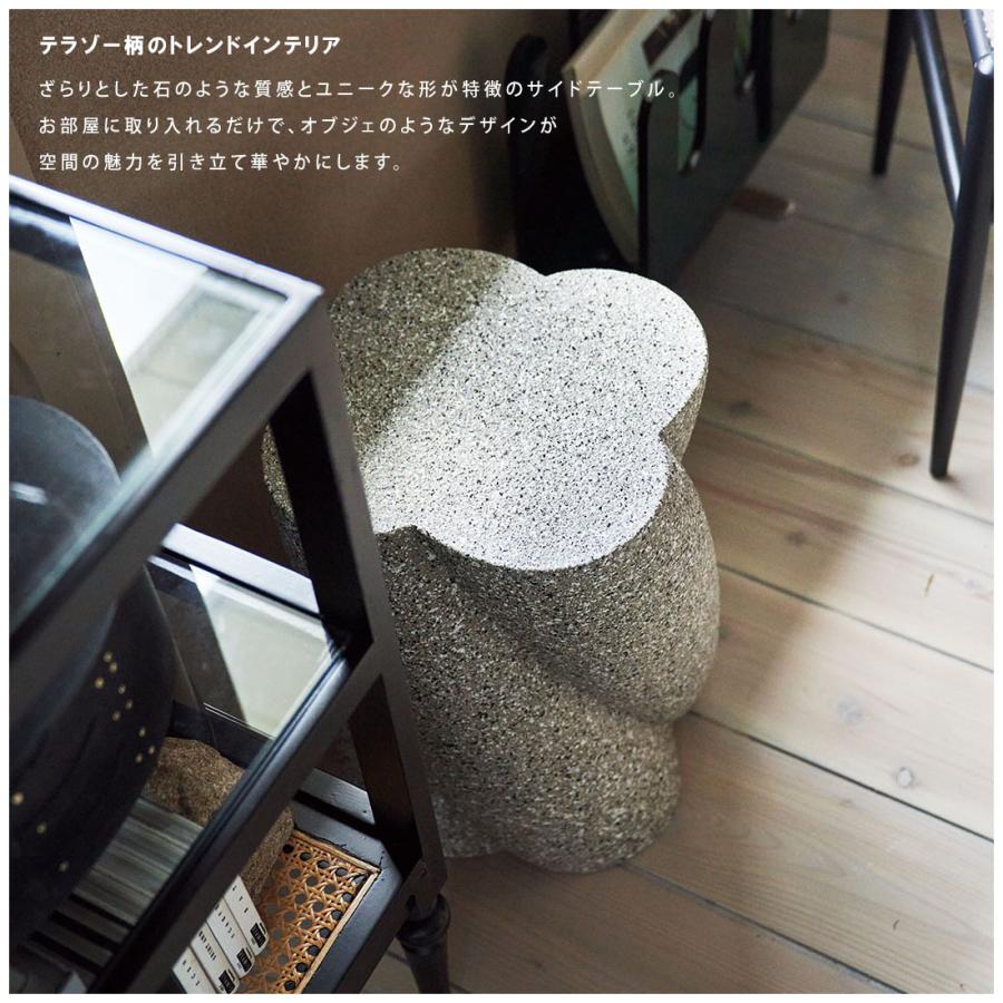 サイドテーブル おしゃれ テラゾー柄 ディスプレイ ストーン調 石目調 モダン テーブル リビング 寝室 玄関 ソファサイド ベッドサイド 滑り止め付き 凹凸 |  | 04