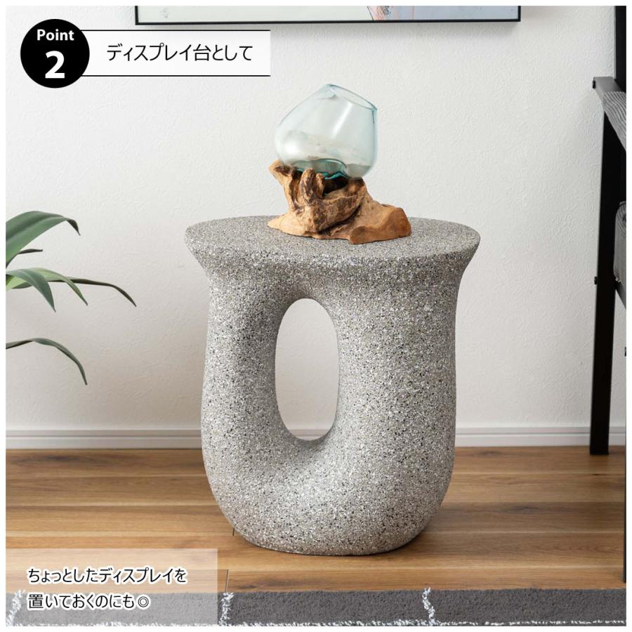 サイドテーブル おしゃれ テラゾー柄 ディスプレイ ストーン調 石目調 モダン テーブル リビング 寝室 玄関 ソファサイド ベッドサイド 滑り止め付き 凹凸 |  | 08