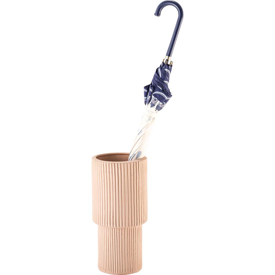 傘立て 陶器 アンブレラ ラック スタンド スリム コンパクト 玄関 雨具 縞模様 屋外 屋内 おしゃれ 収納 フラワーベース オブジェ コーデュロイ模様 滑り止め |  | 05