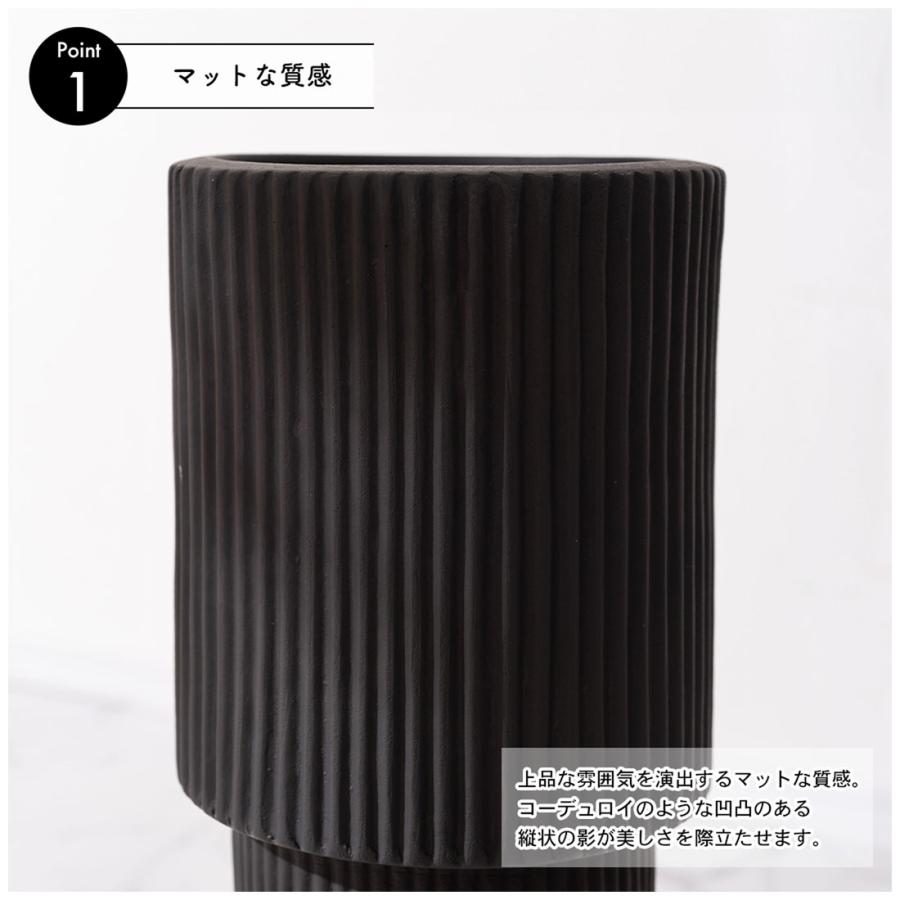 傘立て 陶器 アンブレラ ラック スタンド スリム コンパクト 玄関 雨具 縞模様 屋外 屋内 おしゃれ 収納 フラワーベース オブジェ コーデュロイ模様 滑り止め |  | 08
