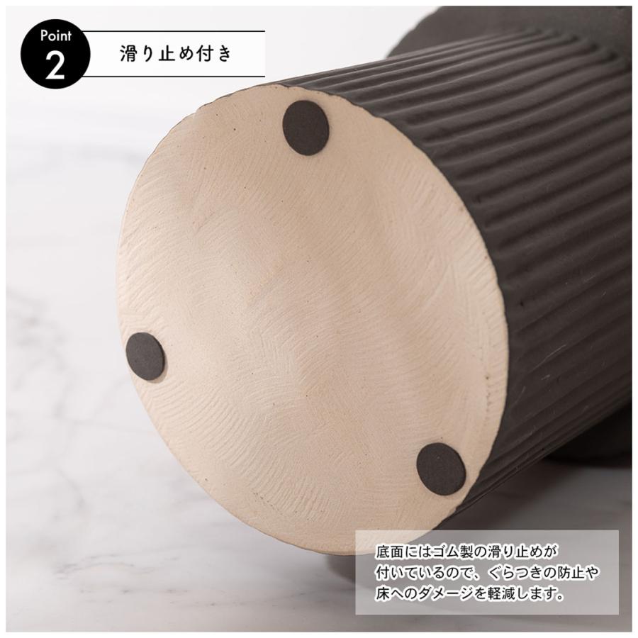 傘立て 陶器 アンブレラ ラック スタンド スリム コンパクト 玄関 雨具 縞模様 屋外 屋内 おしゃれ 収納 フラワーベース オブジェ コーデュロイ模様 滑り止め |  | 09