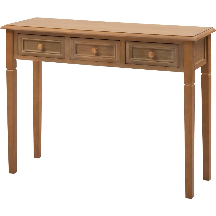 コンソール テーブル リビング 玄関 寝室 化粧台 作業台 スリム 奥行33cm 木製 天然木 桐 アンティーク 北欧 引き出し ストッパー付き 軽量 |  | 01