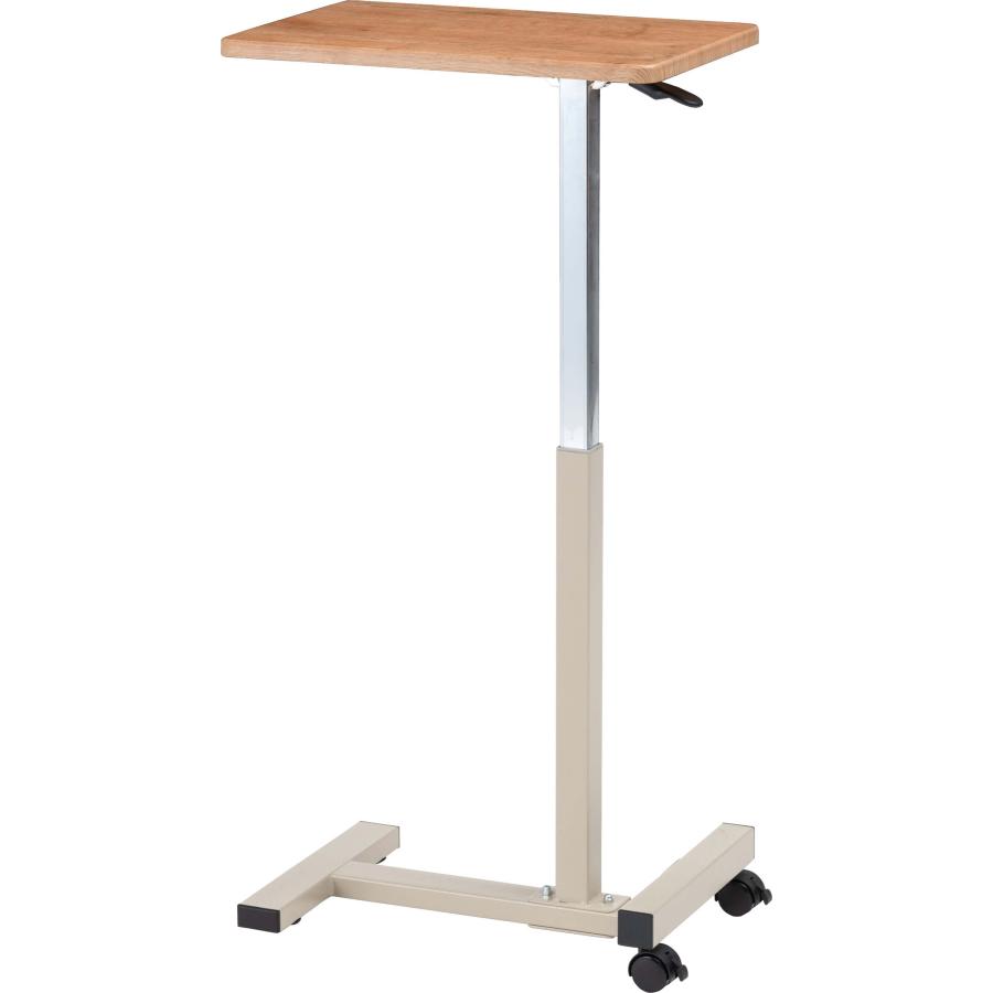 昇降式テーブル ガス圧 無段階昇降 レバー式 サイドテーブル キャスター付き ストッパー付き リフティング スタンディング デスク 木目柄 PVC ソファ ベッド |  | 04