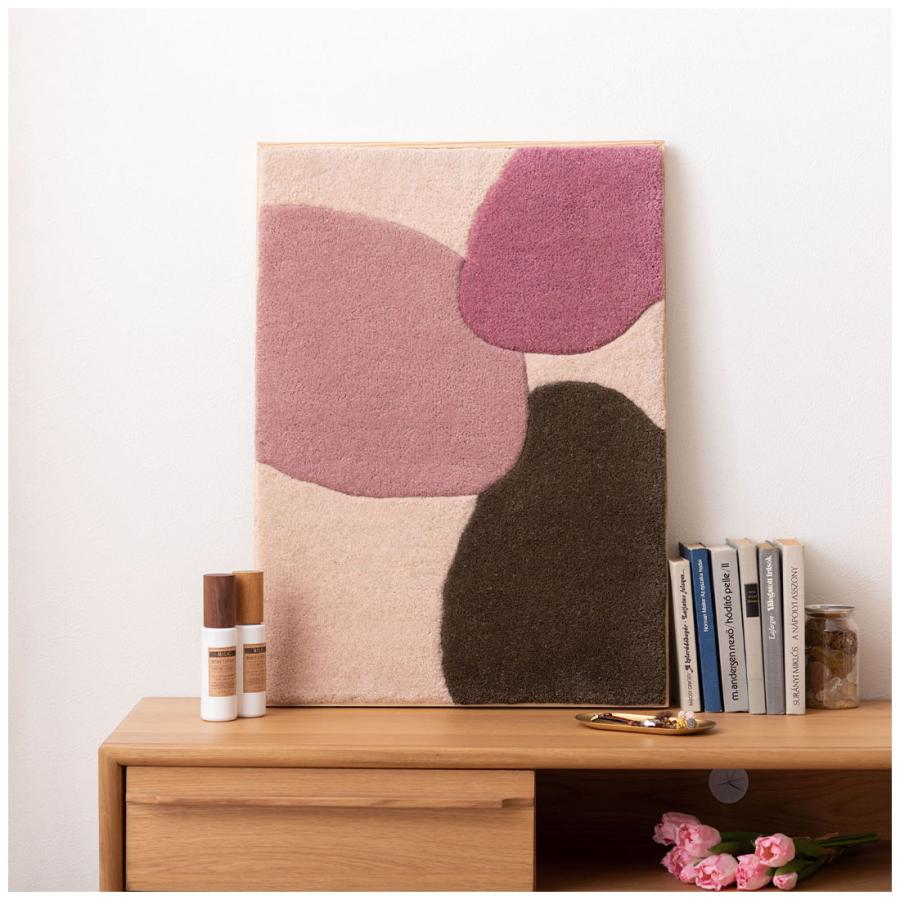 アートパネル 北欧 ウォールアート 壁掛け 木製 天然木 ウール ファブリック タフティング 立て掛け イメージ画 幅52cm 高さ72cm 抽象 おしゃれ リビング 玄関 |  | 11