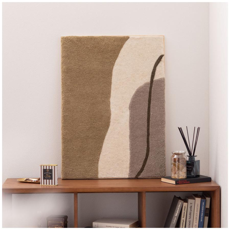 アートパネル 北欧 ウォールアート 壁掛け 木製 天然木 ウール ファブリック タフティング 立て掛け イメージ画 幅52cm 高さ72cm 抽象 おしゃれ リビング 玄関 |  | 12