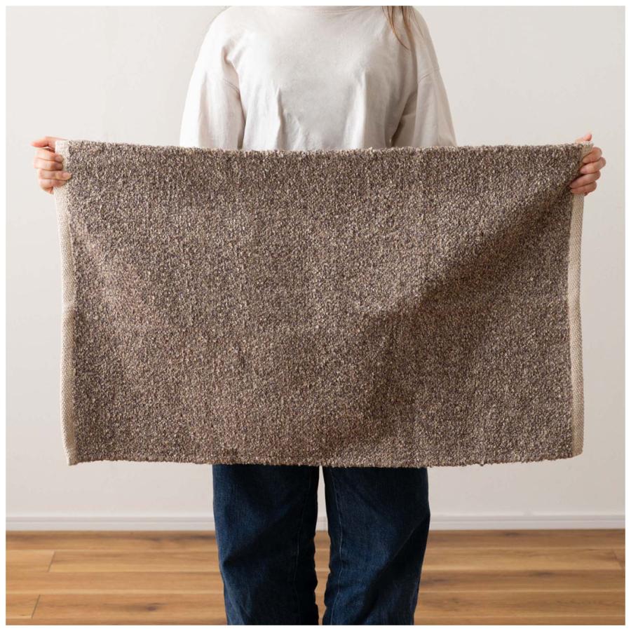 マット ブークレ生地 コットン ポリエステル 50×80 混色 ニュアンスカラー フロアマット おしゃれ 北欧 リビング 玄関 寝室 デスク キッチン 長方形 |  | 10