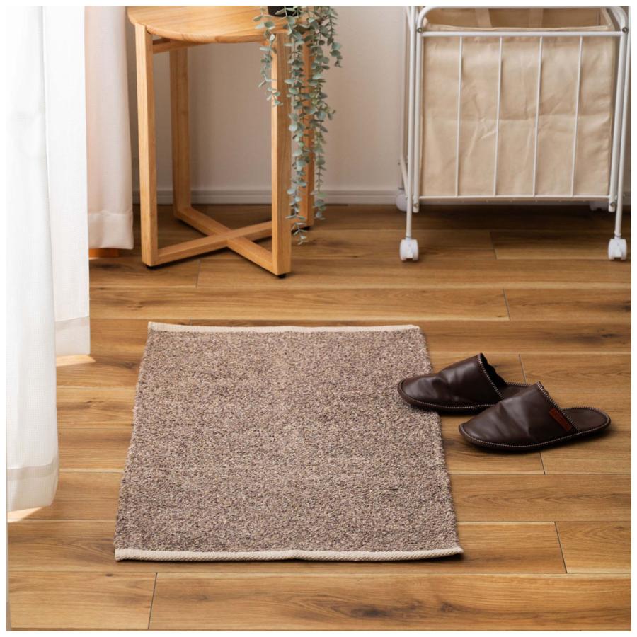 マット ブークレ生地 コットン ポリエステル 50×80 混色 ニュアンスカラー フロアマット おしゃれ 北欧 リビング 玄関 寝室 デスク キッチン 長方形 |  | 11