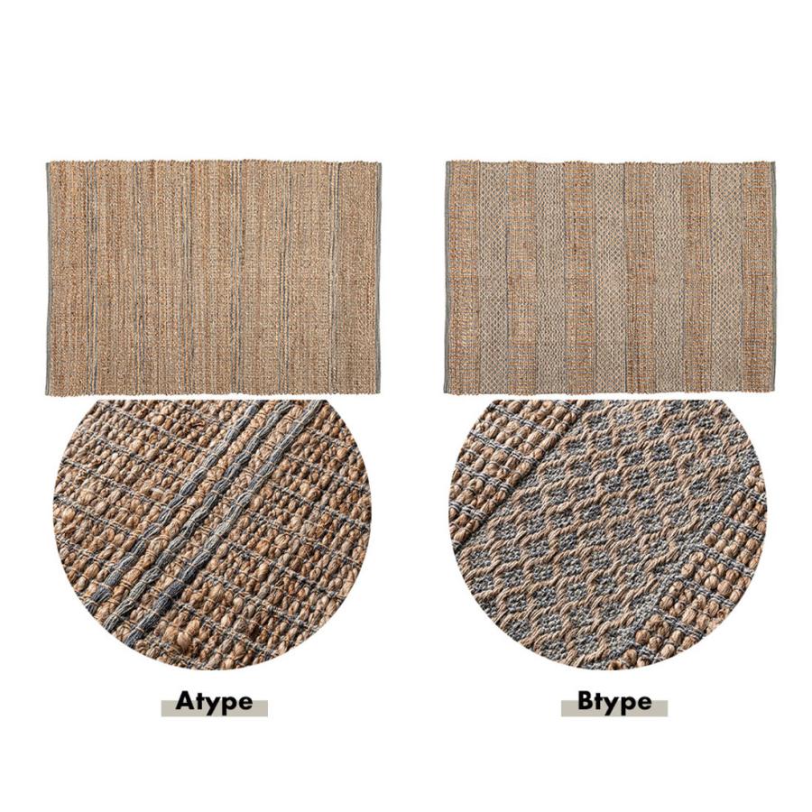 ラグ ジュートラグ コットン 長方形 130×190cm 手織り 天然素材 ストライプ おしゃれ インテリア アジアン リゾート オールシーズン インド製 両面同柄 |  | 10