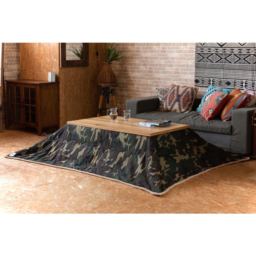 こたつ布団 コタツ布団 薄掛け 長方形 190×230cm 迷彩柄 カモフラージュ シープボア フリース 暖か 収納ケース付き 持ち運び アウトドア キャンプ |  | 09