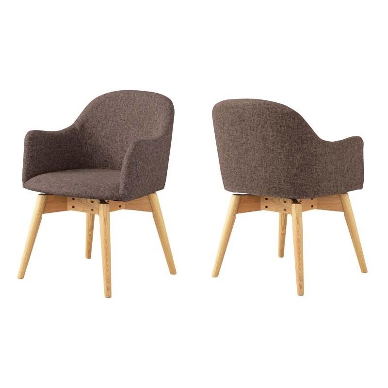 ダイニングチェア 回転 360度 椅子 チェアー おしゃれ 北欧 木脚 天然