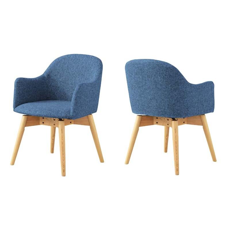 ダイニングチェア 回転 360度 椅子 チェアー おしゃれ 北欧 木脚 天然木 ファブリック アーム付き 肘掛け 座面高43cm カフェ モダン 店舗 オフィス 飲食 法人 |  | 03