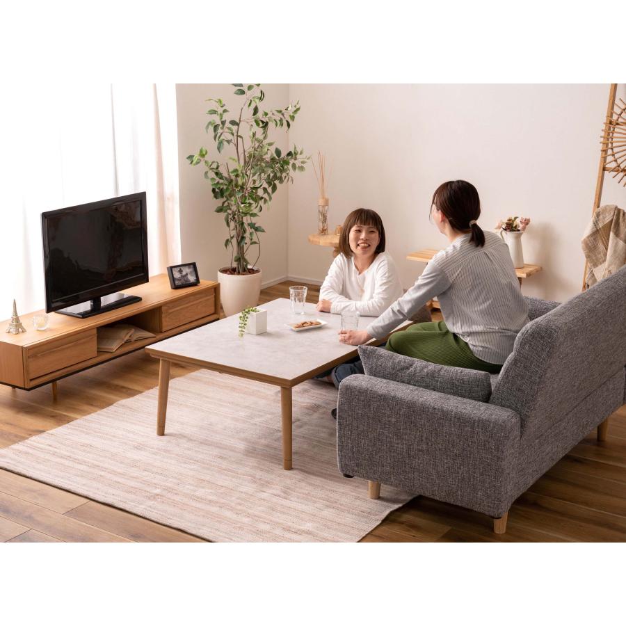 フラットヒーターコタツ こたつ テーブル カーボンヒーター ストーン調 大理石調 おしゃれ 遠赤外線 暖かい 継脚 高さ調整 300W 手元コントローラー 木製 天然木 |  | 06