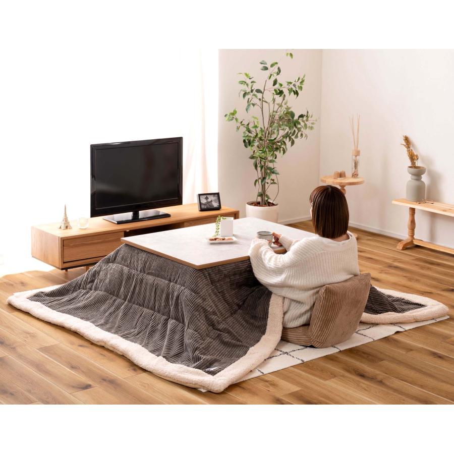 フラットヒーターコタツ こたつ テーブル カーボンヒーター ストーン調 大理石調 おしゃれ 遠赤外線 暖かい 継脚 高さ調整 300W 手元コントローラー 木製 天然木 |  | 08