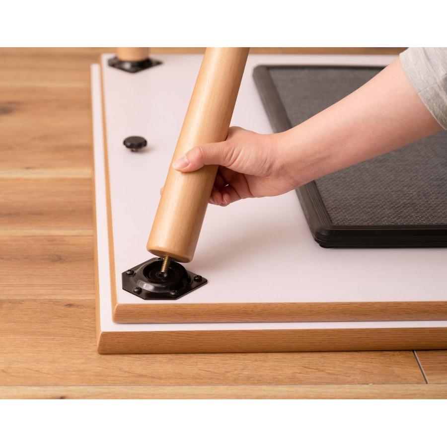 フラットヒーターコタツ こたつ テーブル カーボンヒーター ストーン調 大理石調 おしゃれ 遠赤外線 暖かい 継脚 高さ調整 300W 手元コントローラー 木製 天然木 |  | 10