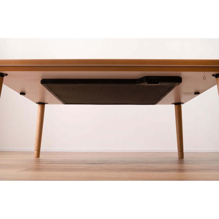 フラットヒーターコタツ こたつ テーブル カーボンヒーター ストーン調 大理石調 おしゃれ 遠赤外線 暖かい 継脚 高さ調整 300W 手元コントローラー 木製 天然木 |  | 17