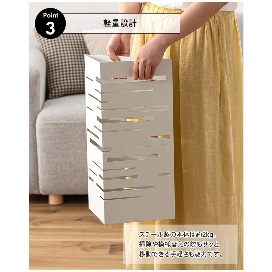 傘立て おしゃれ スリム コンパクト 三角 コーナー 省スペース スチール 約2kg 北欧 アンブレラスタンド 玄関収納 透かし モダン 受け皿 水受けトレー 取り外し |  | 07
