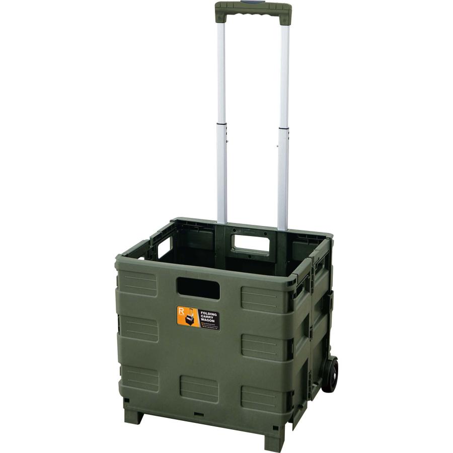 フォールディング 折りたたみ キャリーワゴン キャリーカート コンテナ 軽量 キャスター付き ショッピング カート アウトドア 大容量 完成品 |  | 02