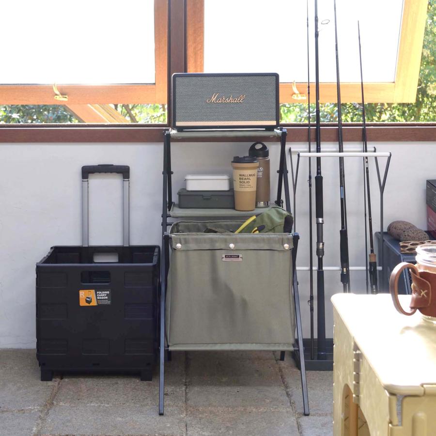 フォールディング 折りたたみ キャリーワゴン キャリーカート コンテナ 軽量 キャスター付き ショッピング カート アウトドア 大容量 完成品 |  | 19