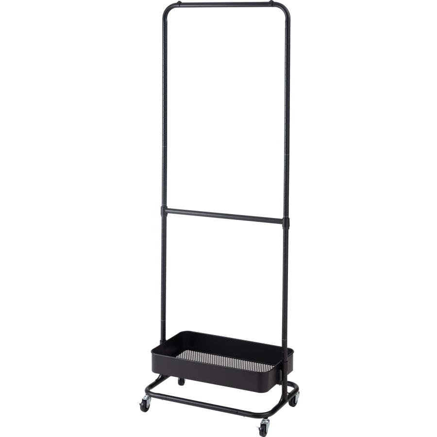 スリムなデザインながら頑丈なハンガーラック、キャスター付きで移動が楽々 26633-01.jpg