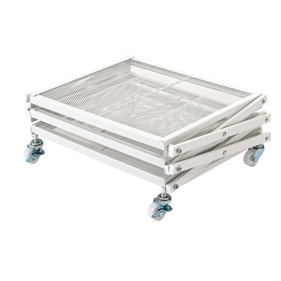 折りたたみラック スチール フォールディング キャスター付き ストッパー付き 3段棚 2段階高さ調整 完成品 簡単折りたたみ キッチンラック ワゴン サイドラック |  | 06