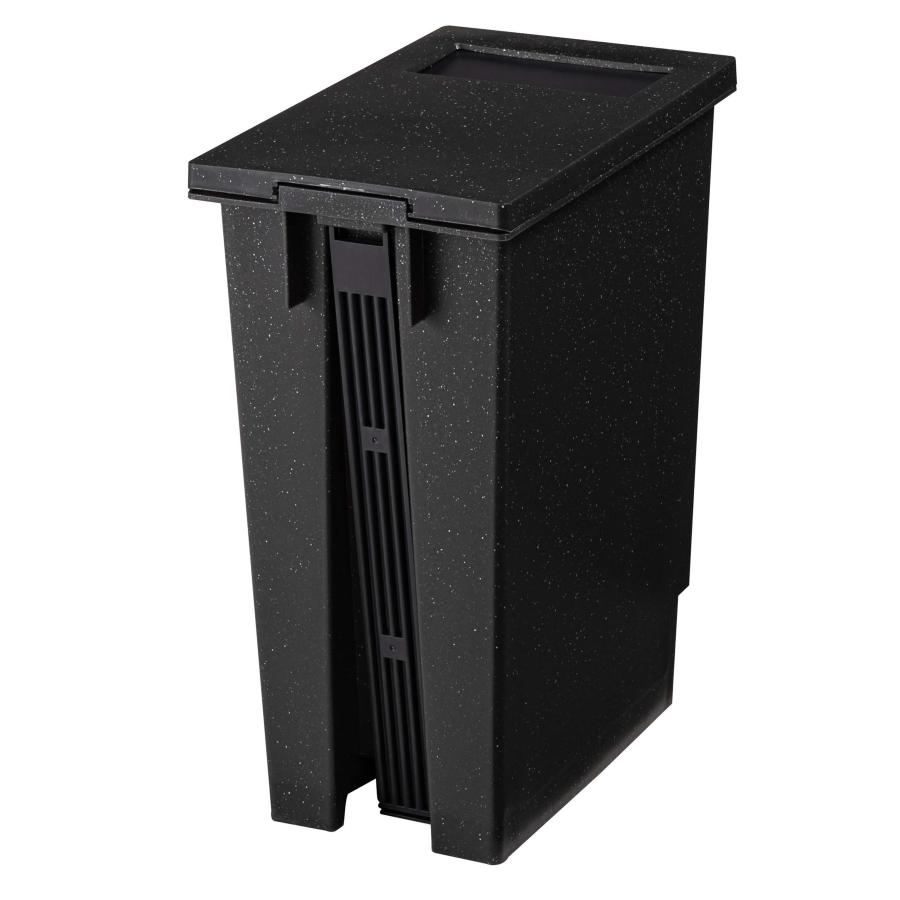 ごみ箱 ゴミ箱 45L 日本製 ペダル プッシュ＆ペダル 石目調 おしゃれ 分別 キッチン トラッシュカン ダストボックス ペダルオープン プッシュ小窓 袋止め付き |  | 03