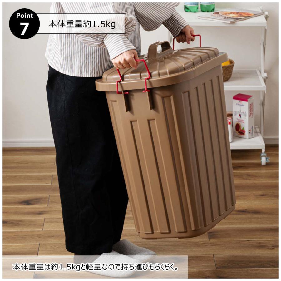 ゴミ箱 おしゃれ 60L 屋外 屋内 ふた付き 60リットル ダストボックス 日本製 ロック付き 3年保証 大容量 大型 ベランダ キッチン ガーデン ガレージ 軽量 耐衝撃 |  | 13