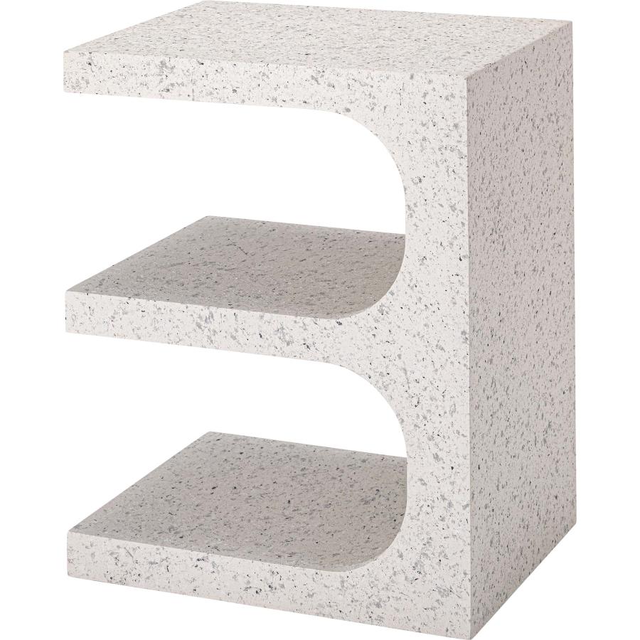 サイドテーブル おしゃれ テラゾー柄 ディスプレイラック シェルフ ソファサイド ベッドサイド ナイトテーブル ストーン調 花台 小物置き リビング 玄関 寝室 |  | 02