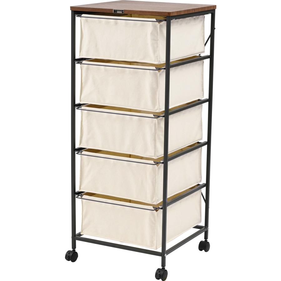 チェスト 5段 布 キャンバス キャスター付き 収納家具 収納 ファブリック 組立簡単 衣類収納 シェルフ ランドリーチェスト ランドリーラック |  | 03