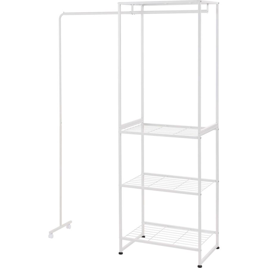 ハンガーラック 伸縮式ハンガー ワイドハンガー 収納棚 収納ラック 高