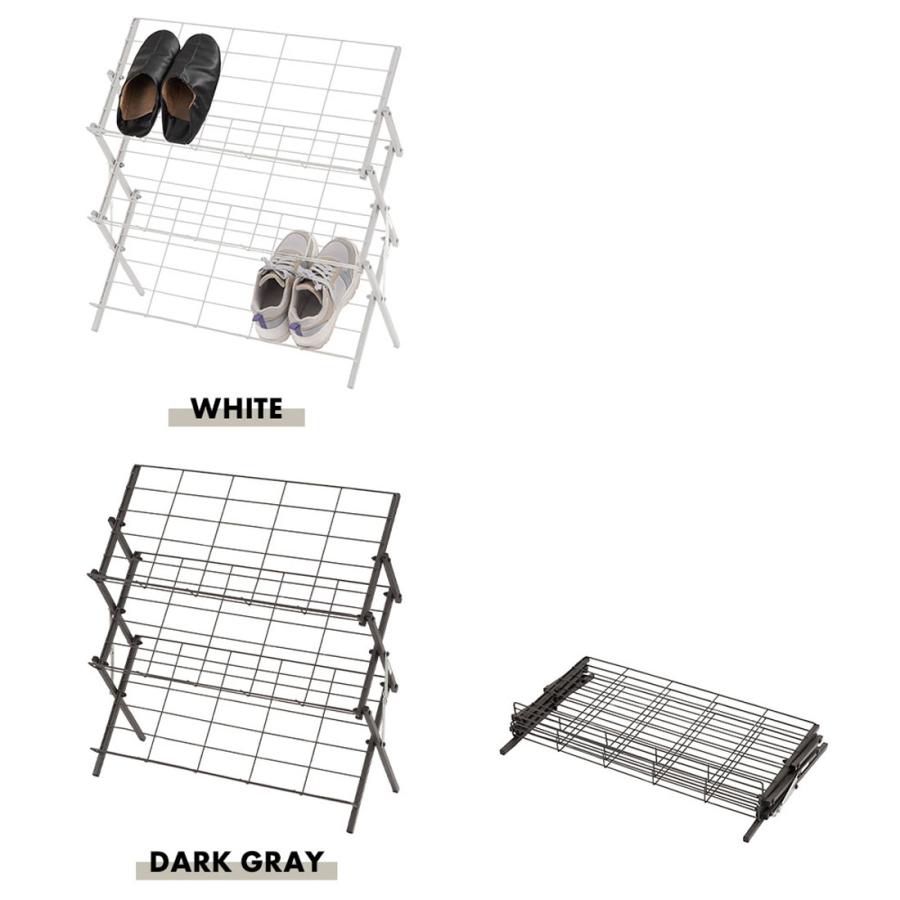 シューズラック 折りたたみ フォールディング 玄関ラック 玄関収納 スリッパラック 靴 くつ 省スペース スリム コンパクト マガジンラック シンプル |  | 13