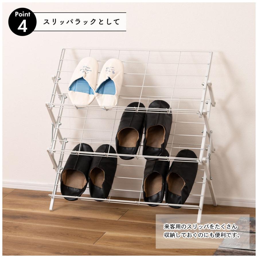 シューズラック 折りたたみ フォールディング 玄関ラック 玄関収納 スリッパラック 靴 くつ 省スペース スリム コンパクト マガジンラック シンプル |  | 10
