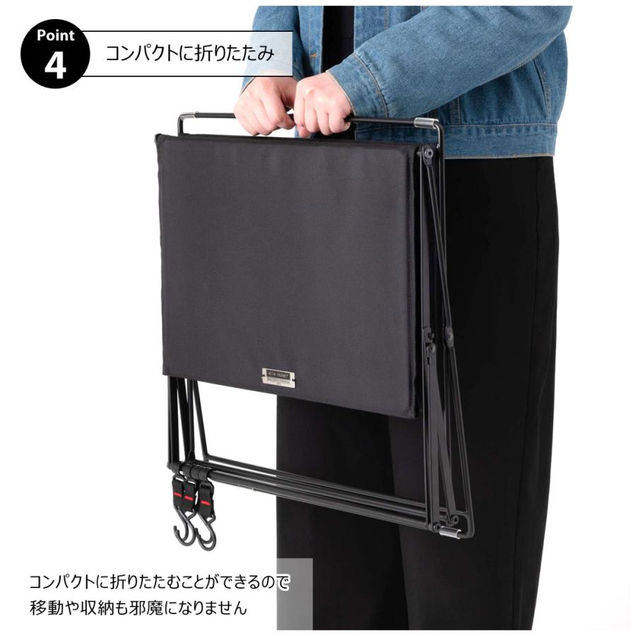 折りたたみラック フォールディング ハンギング フック付き 棚板 MDF 持ち運び 簡単 アウトドア キャンプ イベント テーブル サイドテーブル ソファ 玄関 |  | 10