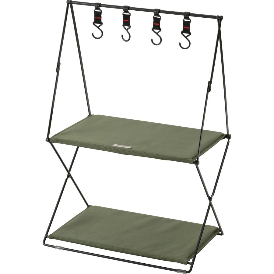 折りたたみラック フォールディング ハンギング フック付き 棚板 MDF 持ち運び 簡単 アウトドア キャンプ イベント テーブル サイドテーブル ソファ 玄関 |  | 03