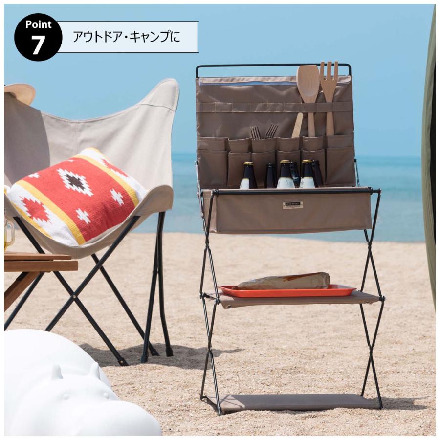 折りたたみラック フォールディング ラック シェルフ 収納 テーブル トレー サイドテーブル アウトドア キャンプ イベント ソファ デスク リビング 持ち運び |  | 14