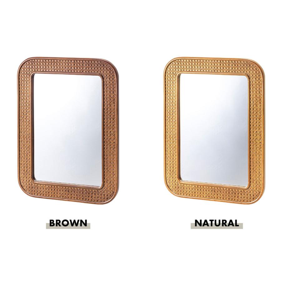 ミラー 鏡 立て掛け 壁掛け 45×60cm ラタン 籐 飛散防止ミラー 安心 かごめ編み アート おしゃれ かわいい 韓国インテリア アジアン リゾート |  | 09