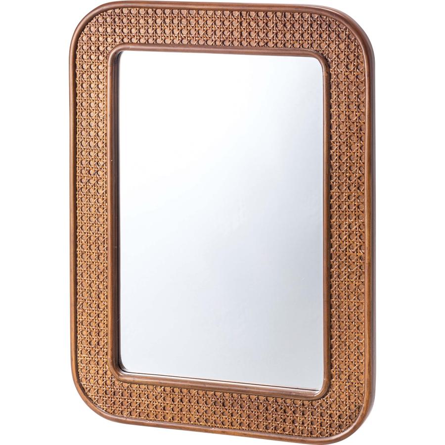 ミラー 鏡 立て掛け 壁掛け 45×60cm ラタン 籐 飛散防止ミラー 安心 かごめ編み アート おしゃれ かわいい 韓国インテリア アジアン リゾート |  | 01