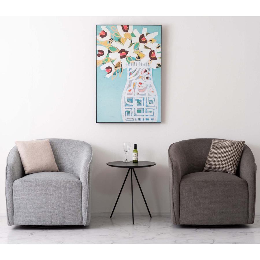 ソファー 一人掛 回転式 360度 ラウンジソファ ファブリック 回転チェア 1Pソファ アーム付き 肘付き おしゃれ 北欧 パーソナルチェア 幅74 座面高43 完成品 |  | 14