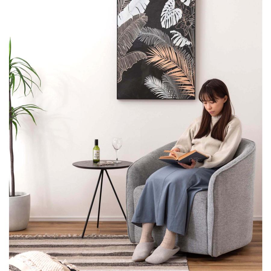 ソファー 一人掛 回転式 360度 ラウンジソファ ファブリック 回転チェア 1Pソファ アーム付き 肘付き おしゃれ 北欧 パーソナルチェア 幅74 座面高43 完成品 |  | 16