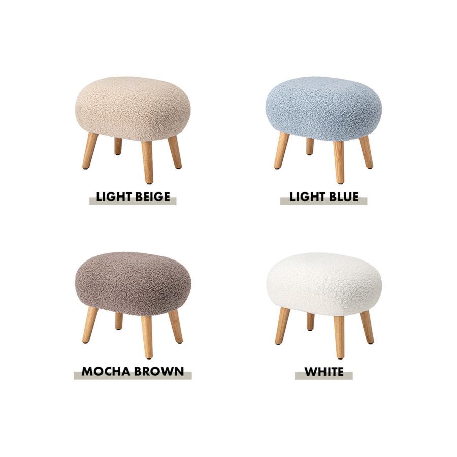 スツール おしゃれ ブークレ生地 北欧 木脚 天然木 オットマン 楕円 ジャパンディ 椅子 チェア チェアー 玄関 リビング 高さ38cm アジャスター付き ガタつき調整 |  | 12